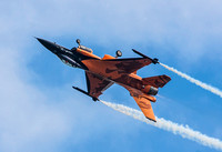 Dutch F-16 Fighting Falcon,inverted,Fairford 2013